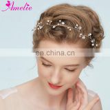 Silver Headband Crystal Hair Vine Enchanted Floral Wedding Accessories Bridal Headband Pearl Formal Dresses Photo Prop Headpiece