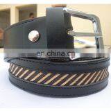 Fashion Color Brown Leather Belt Genuine Leather Belt With Silver Buckle thumbnail-1