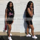 2020 New Arrivals Women Sexy Club Dresses Ladies Letter Printed Mini Party Dresses Women Summer Dresses thumbnail-4