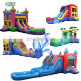 small big kid commercial grade inflatable bounce house with dry water slide and pool