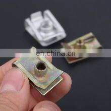 100Pcs Car Screw Base U-Type Mount Fastener Clips Motor Fender Bumper Protection Metal Clip thumbnail-5