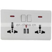 British Standard Socket Type 146 Dual Multifunctional British Standard With Dual USB Charging Household Electrical Wall Switch s