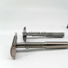 Adjustable Professional Skin Care Reusable Shaving Chrome Safety Razor Safety Razor Set With Razor Brush thumbnail-5