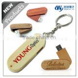 Custom Keyring Wood Keychain Usb Flash Drive 1GB to 16GB thumbnail-1
