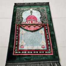 Anti Slip Backing Raschel Prayer Rug Islam Prayer Mat for Muslim thumbnail-3