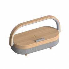 Warm Night Light 360 Strong Bass 5000mah Bt 5.0 Led Table Desk Lamp With Wireless Charger 10w 3 In 1 Wireless Speaker thumbnail-4