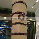 Shopping Mall Atrium Christmas Wreath and Garland With Ball Decorations thumbnail-2