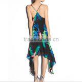 Ocean Dress Spandex Bodycon Dance Wear Stretch Crepe Dress thumbnail-3