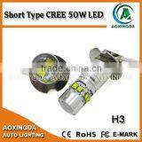 CANBUS 50W CREE XBD chip T10 T15 BA9S BAX9S H1 H3 880 881 PW24W car led bulb