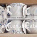 Opal Glass Coffee Cup and Saucer With Decal thumbnail-1