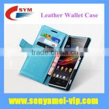 For Sony Xperia Z2 Case Leather Wallet High Quality Stand Cases with 3 Card Holder