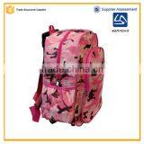 China Wholesale Customized Fashion Pink 14'' School Backpack With Wheels thumbnail-3