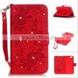 New Diamond Butterfly Wallet Leather Case for Iphone 6s 6s Plus With Strap With Inside TPU Phone Accessory thumbnail-2