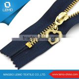No.5 Hot Sale New Style Jeans Polished Brass Metal Zipper