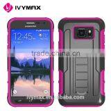 IVYMAX Premium Black Rubber Rugged Hybrid Clip Holster Combo Case for Samsung Galaxy S7 Active Quality Choice