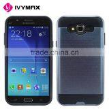 China Supplier Top Seller Hybrid Brushed Metallic Protector Phone Cover for Samsung Galaxy J7/J700 (2015) thumbnail-3