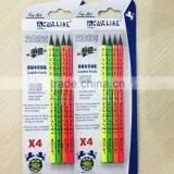 7" Standard Size Round Shape Black Wood Neon Body Heat Rolling HB Pencil in Blister Card thumbnail-2