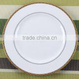 New Bone China Gold Dinner Plate, Elegant Charger Plate Wholesale thumbnail-1