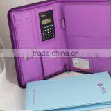 2016 new custom leather big manage clip with zipper