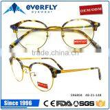 High Quality Fashion Acetate Eyeglasses Manufacturer Metal Optical Frame 2016