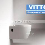 European style high quality wall hung water closet