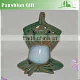 Yoga glaze ceramic frog figurine