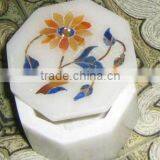 Marble Inlay Pill Boxes