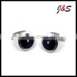 316l Black Round Stainless Steel Cufflink MS400A thumbnail-4