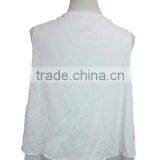 Sleeveless Cotton Tank Top Lace Joint for Ladies Leisure Homewear thumbnail-2