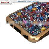 Colored Stone Bright Diamond Electroplating Tpu Back Case Cover for Huawei Honor 4c 3c p8 Lite thumbnail-5