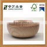 Antique Design Acacia Hardwood Natural Bamboo Wood Salad Bowl Wholesale thumbnail-1