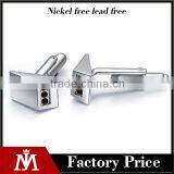 Europe Unique Design Cufflinks Silver Diamond Wedding Cuff Links for Mens Shirts thumbnail-1