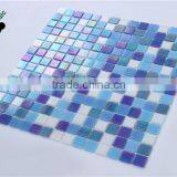 SMH20 Blue Mix Square Mosaic Pattern Glass Mosaic Swimming Pool Bottom Tiles thumbnail-4