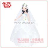 Fashion Chinese bride doll wedding dress gift