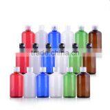 Empty 220ml Pet Clear Lotion Pump Bottle Clear Plastic Lotion Bottle With Screw Cap