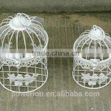 Round Birdcage Creamy White Wedding Honeymoon Post Box Card Holder thumbnail-1