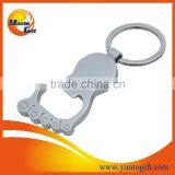 LED Metal Bottle Opener Keychain With Foot Shape