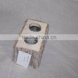 New Style Wholesale Cheap Rectangle Wooden Candle Holde for Decoration thumbnail-1