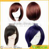 Ladies Straight Short Bob Hair Wig for Halloween Christmas Party Cosplay Costume thumbnail-1
