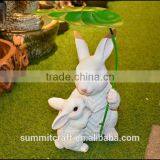 Resin Hedgehog Rabbit Squirrel Garden Antique Bird Feeder thumbnail-3