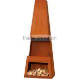 FO-9F01 Popular Corten Steel Outdoor Fireplace thumbnail-1