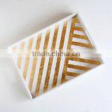 High Quality Best Selling Metallic Gold Serving Rectangle Tray thumbnail-1