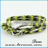 Green Color Nylon Rope Anchor Nautical Rope Bracelet thumbnail-3