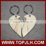Hot Selling Sublimation Couple Lovers' MDF Half Heart Keychain thumbnail-4