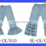 Wholesale Girls Ruffle Pants Sets Childrens Ruffle Jeans Cheap Price Girls Denim Ruffle Pants thumbnail-6