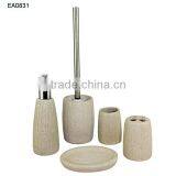 5 Piece Sand Bathroom Accessory Holder , Soap Pump , Tray , Toothbrush thumbnail-1