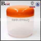 300g Plastic Cream Jar PET Plastic Cosmetic Packaging Cream Jar With Orange Cap thumbnail-2