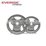 Crossfit Bumper Plate With 3 Holes / 3D Grey Hammertone Handle Weight Plate thumbnail-1