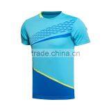 OEM Service Breathable Pique Fabric 100% Polyester Sports Wear Gym Dri Fit Tshirt for Men thumbnail-3