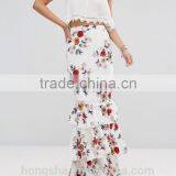 Floral Maxi Skirt With Ruffle Hem HSH6119 thumbnail-5